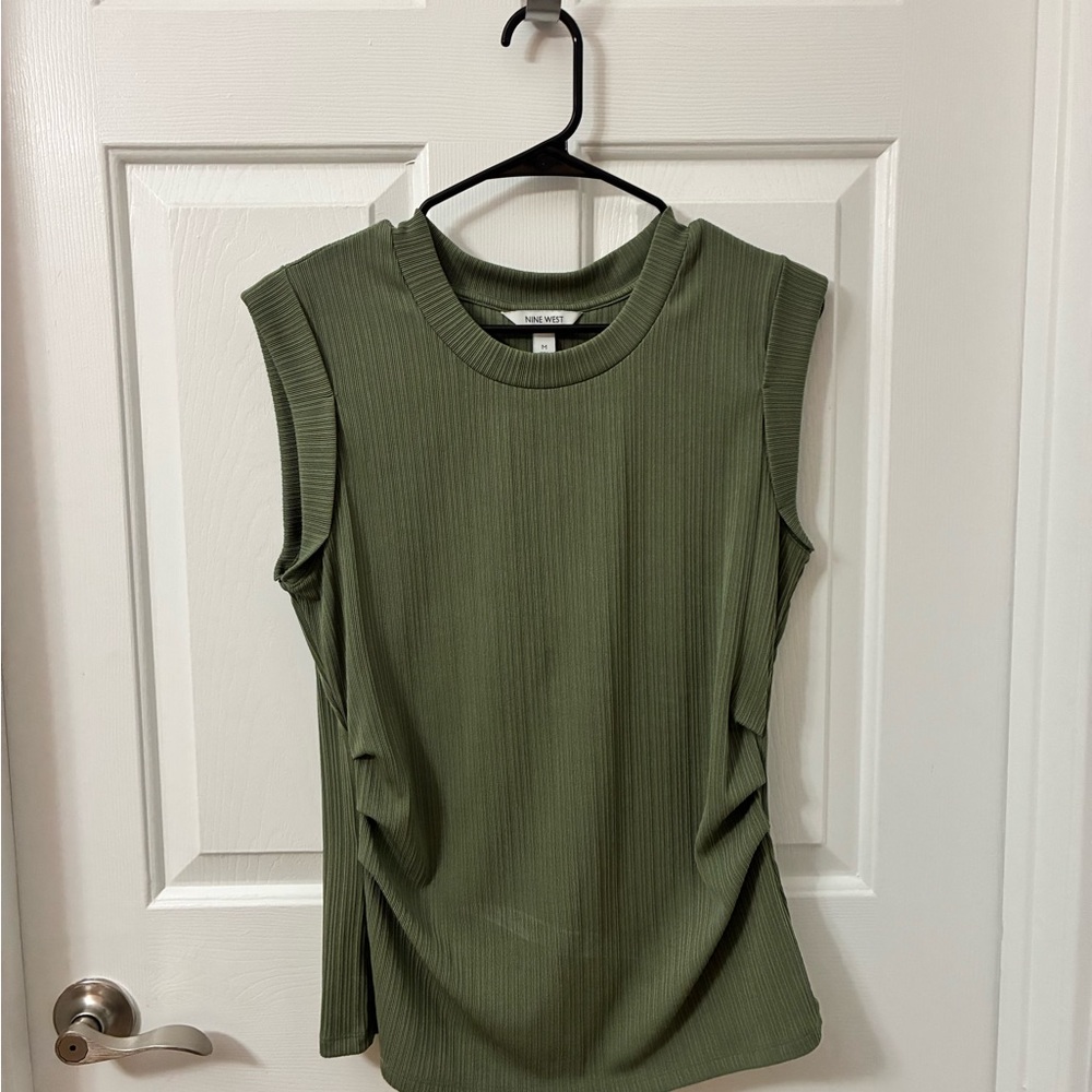 Nine West Sage Green Sleeveless Top